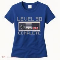 Level 90 Complete Retro Gamer 90th Birthday Women's T-Shirt thumb 0