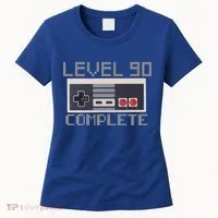 Level 90 Complete Retro Gamer 90th Birthday Women's T-Shirt thumb 0