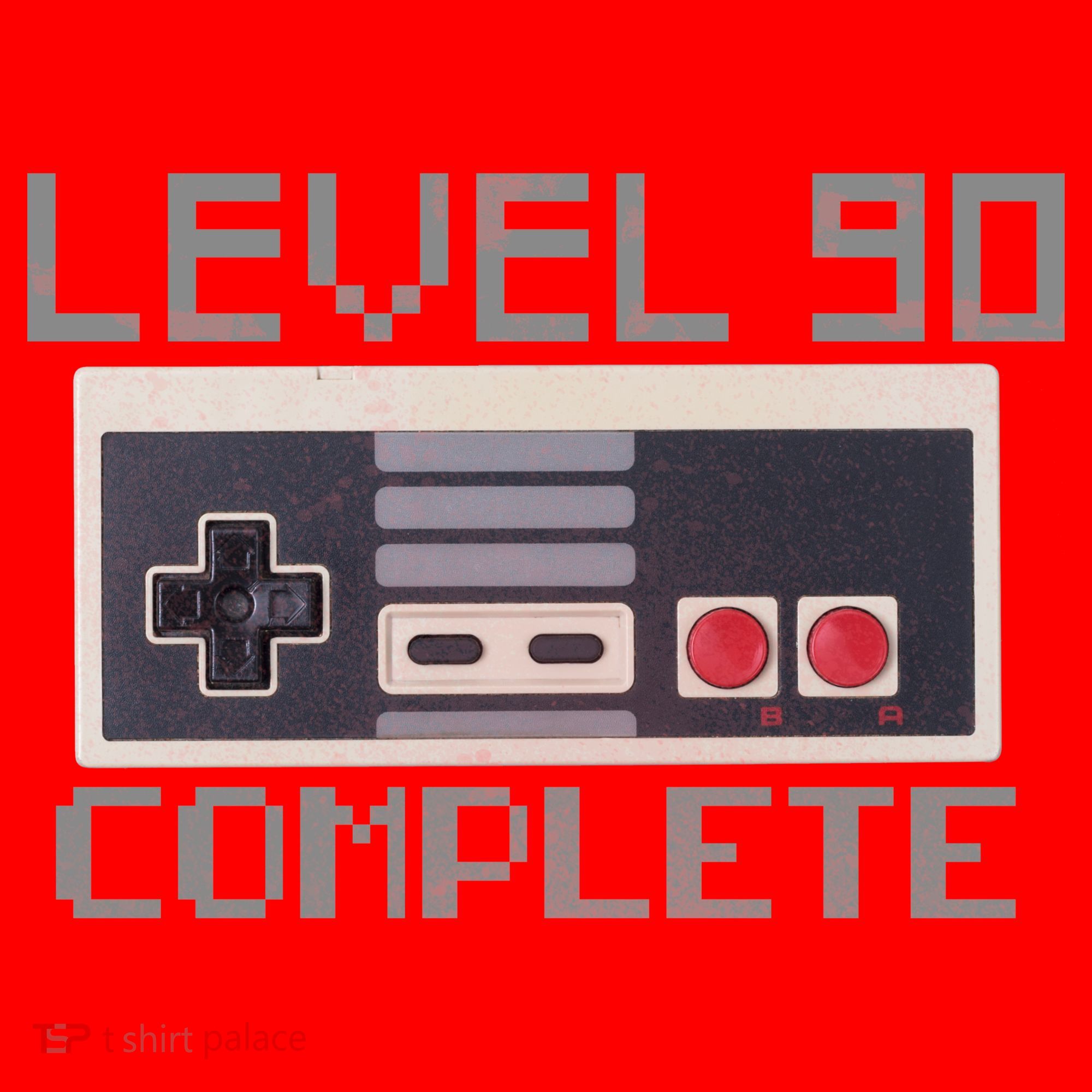 Level 90 Complete Retro Gamer 90th Birthday Santa Hat