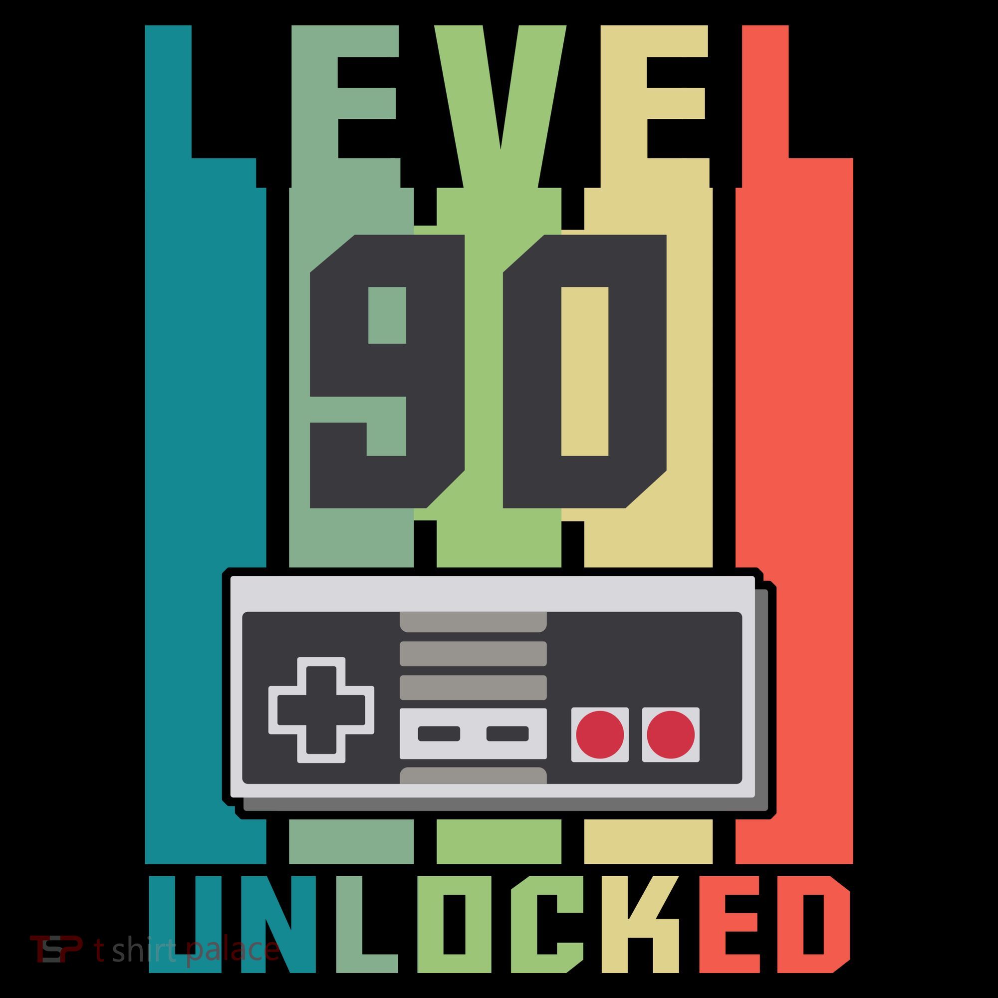 Level 90 Unlocked Funny Retro Gamer Birthday Women's Hoodie