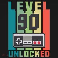 Level 90 Unlocked Funny Retro Gamer Birthday Mousepad thumb 1