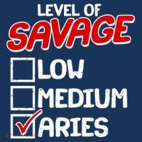 Level of SAVAGE Low Medium Aries Zodiac Birthday Visor thumb 3