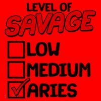 Level of SAVAGE Low Medium Aries Zodiac Birthday Santa Hat thumb 1