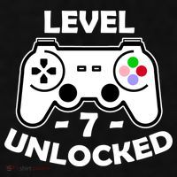 Level Seven Unlocked 7th Birthday Ladies PosiCharge Tri-Blend Wicking Tank thumb 2
