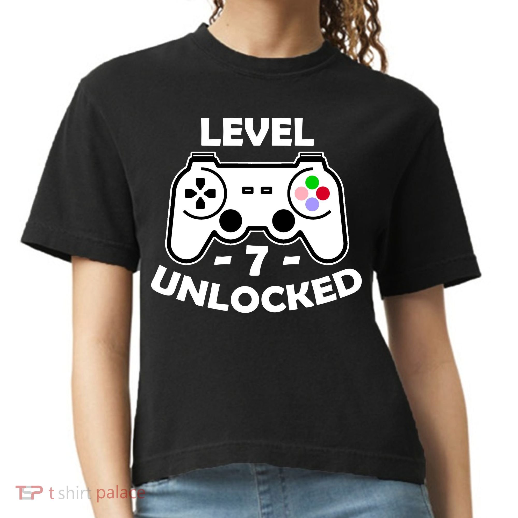 Level Seven Unlocked 7th Birthday Comfort Colors Boxy T-Shirt