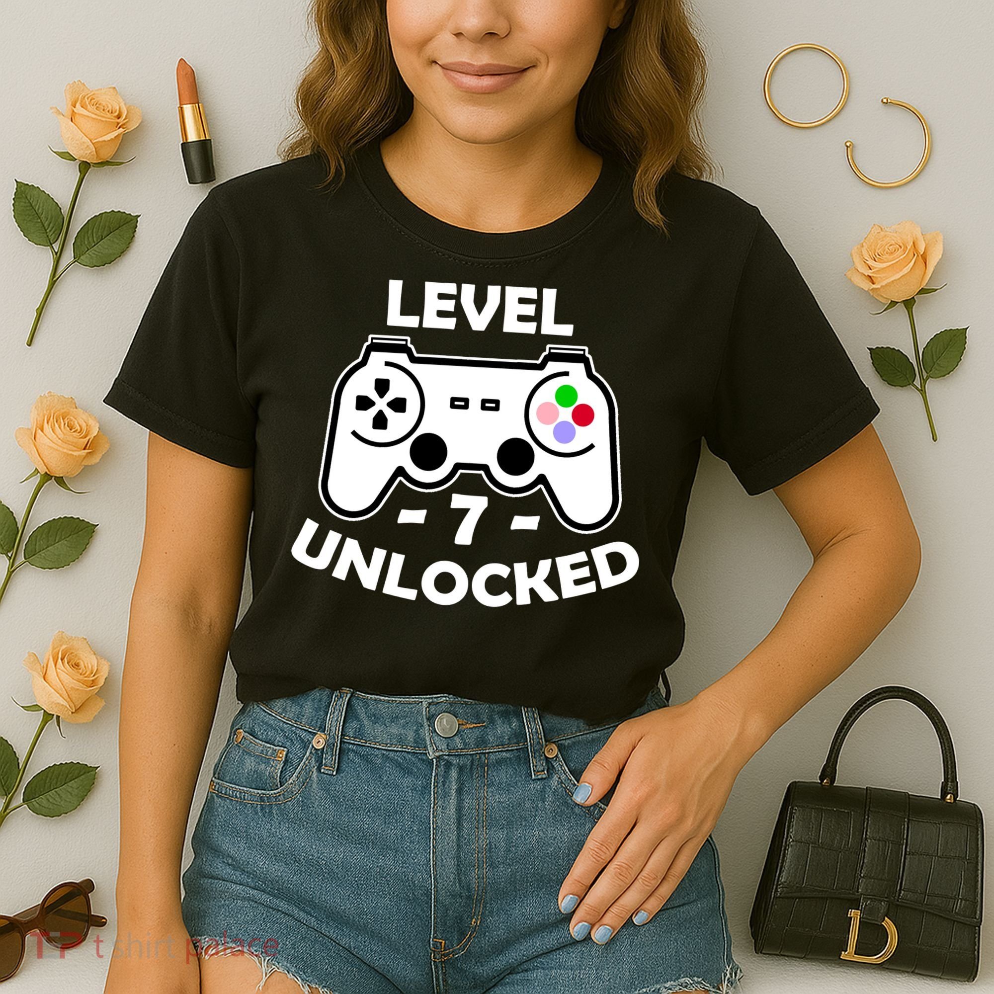 Level Seven Unlocked 7th Birthday Comfort Colors Boxy T-Shirt
