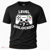 Level Seven Unlocked 7th Birthday Cooling Performance Crew T-Shirt thumb 0