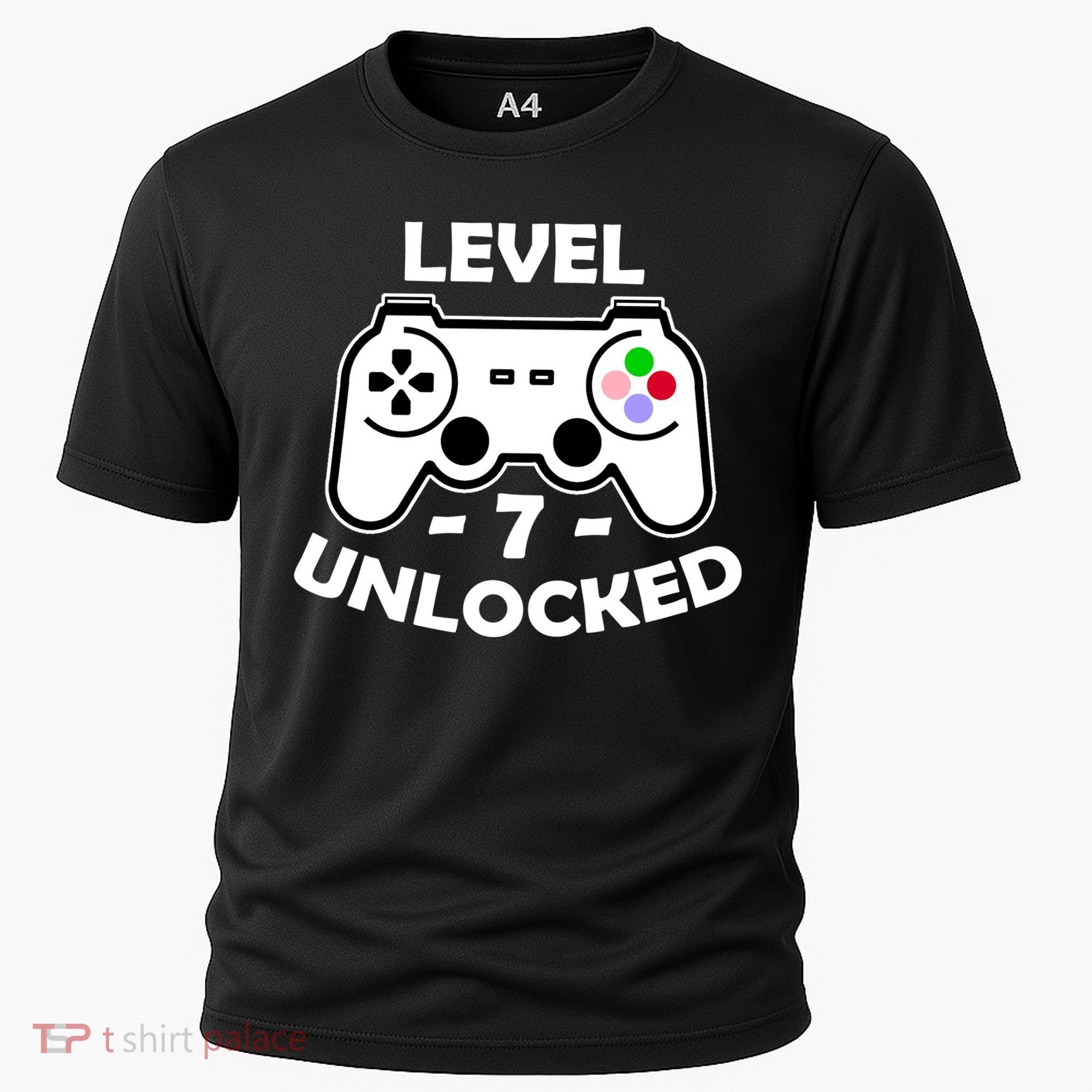 Level Seven Unlocked 7th Birthday Cooling Performance Crew T-Shirt