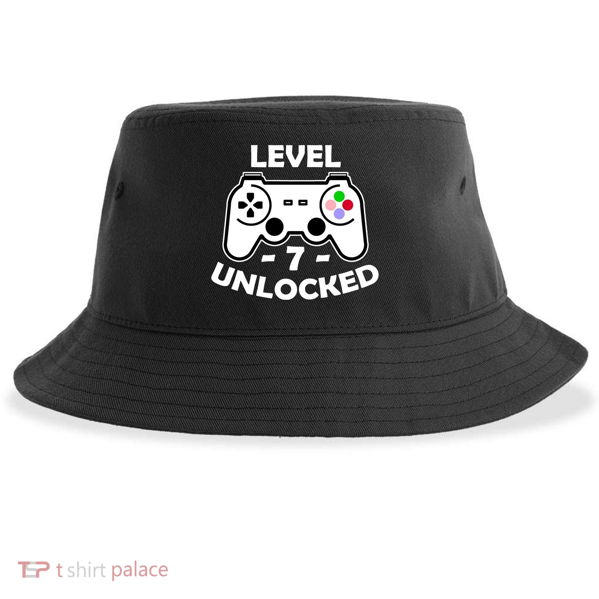 Level Seven Unlocked 7th Birthday Sustainable Bucket Hat