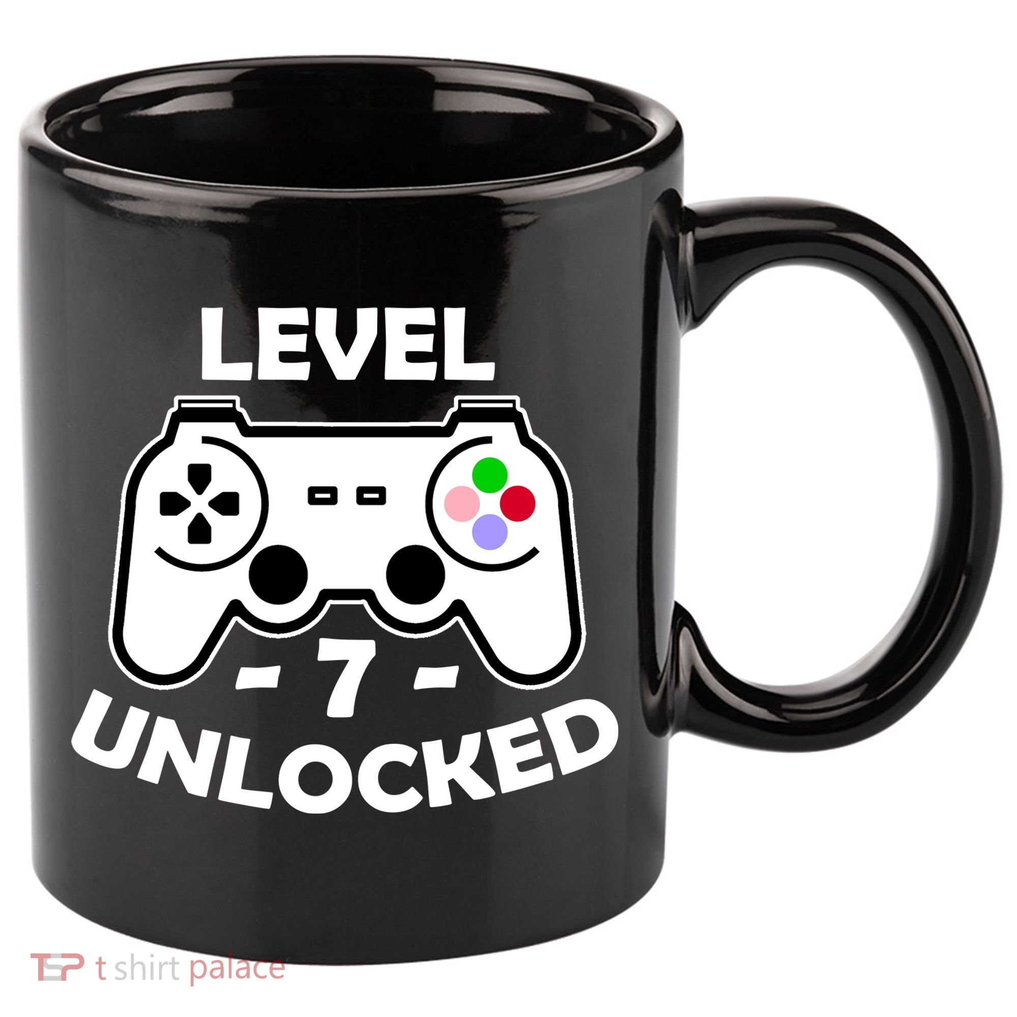 Level Seven Unlocked 7th Birthday 11oz C Handle Ceramic Mug