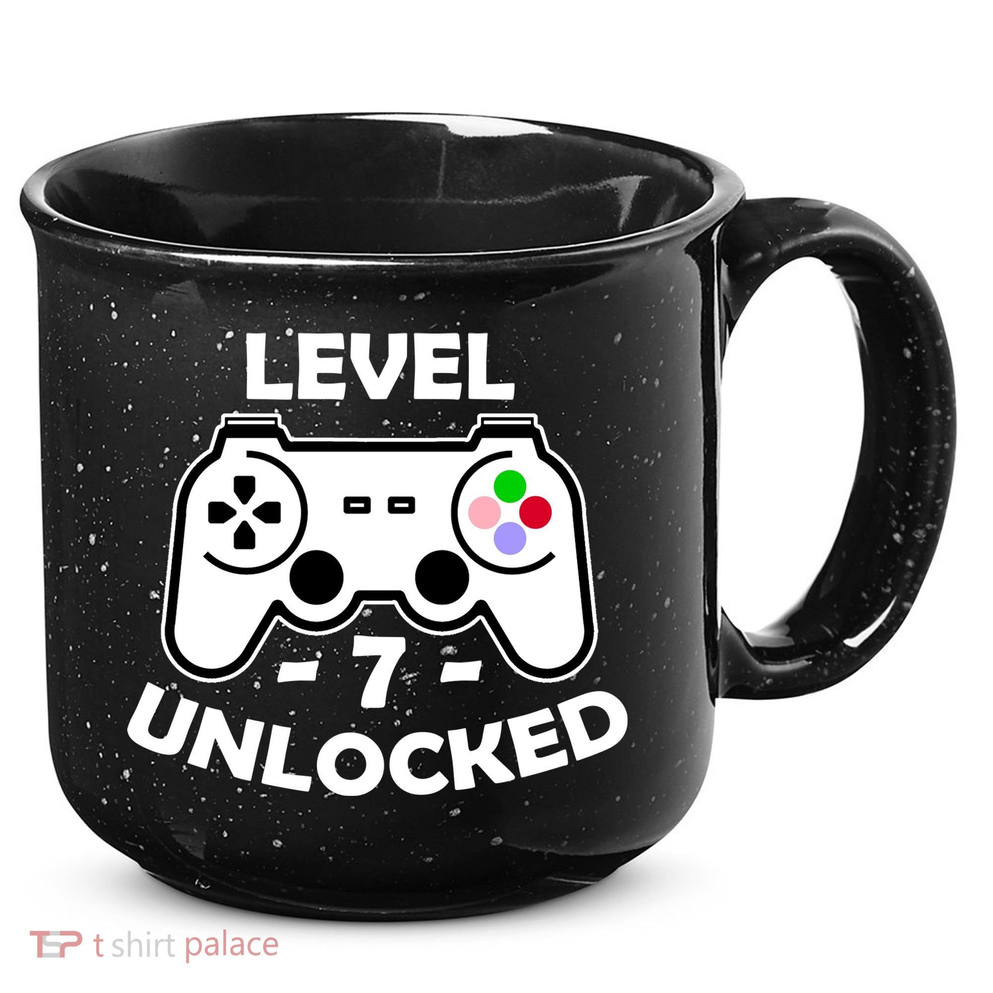 Level Seven Unlocked 7th Birthday 15oz Campfire Ceramic Mug