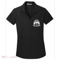 Level Seven Unlocked 7th Birthday Women's Dry Zone Grid Polo thumb 0