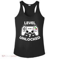 Level Seven Unlocked 7th Birthday Ladies PosiCharge Competitor Racerback Tank thumb 0