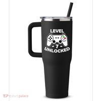 Level Seven Unlocked 7th Birthday 40oz Vacuum Insulated Stainless Steel Travel Tumbler thumb 2
