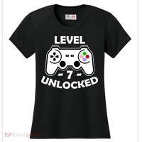 Level Seven Unlocked 7th Birthday Women's Cooling Performance Crew T-Shirt thumb 0