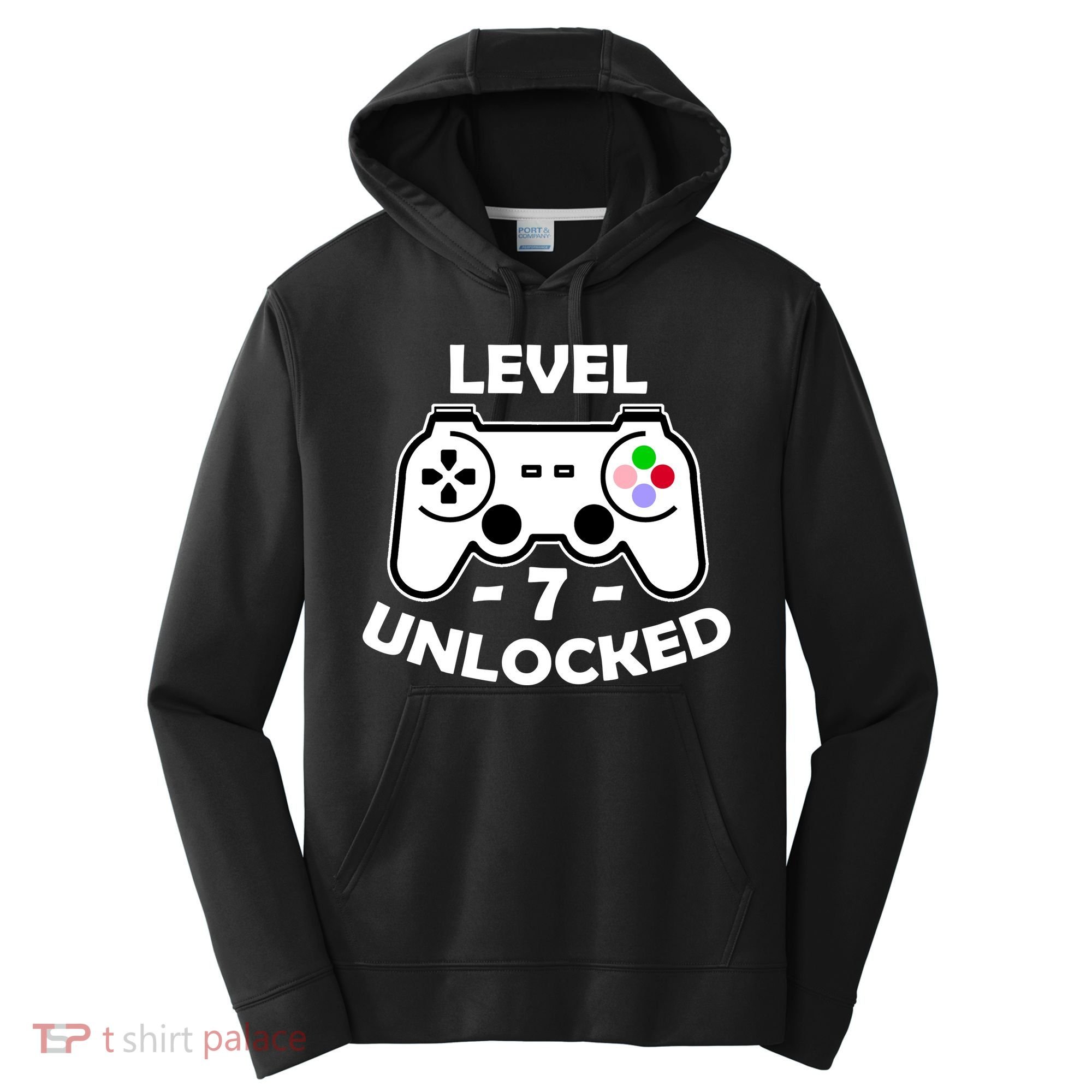 Level Seven Unlocked 7th Birthday Performance Fleece Hoodie