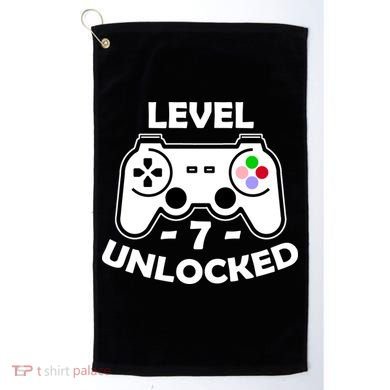 Level Seven Unlocked 7th Birthday Golf Towel