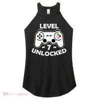 Level Seven Unlocked 7th Birthday Women's Perfect Tri Rocker Tank thumb 0