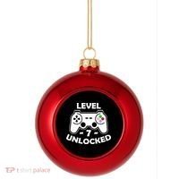 Level Seven Unlocked 7th Birthday Plastic Christmas Ball Ornament thumb 0