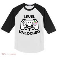 Level Seven Unlocked 7th Birthday Kids Colorblock Raglan Jersey thumb 0