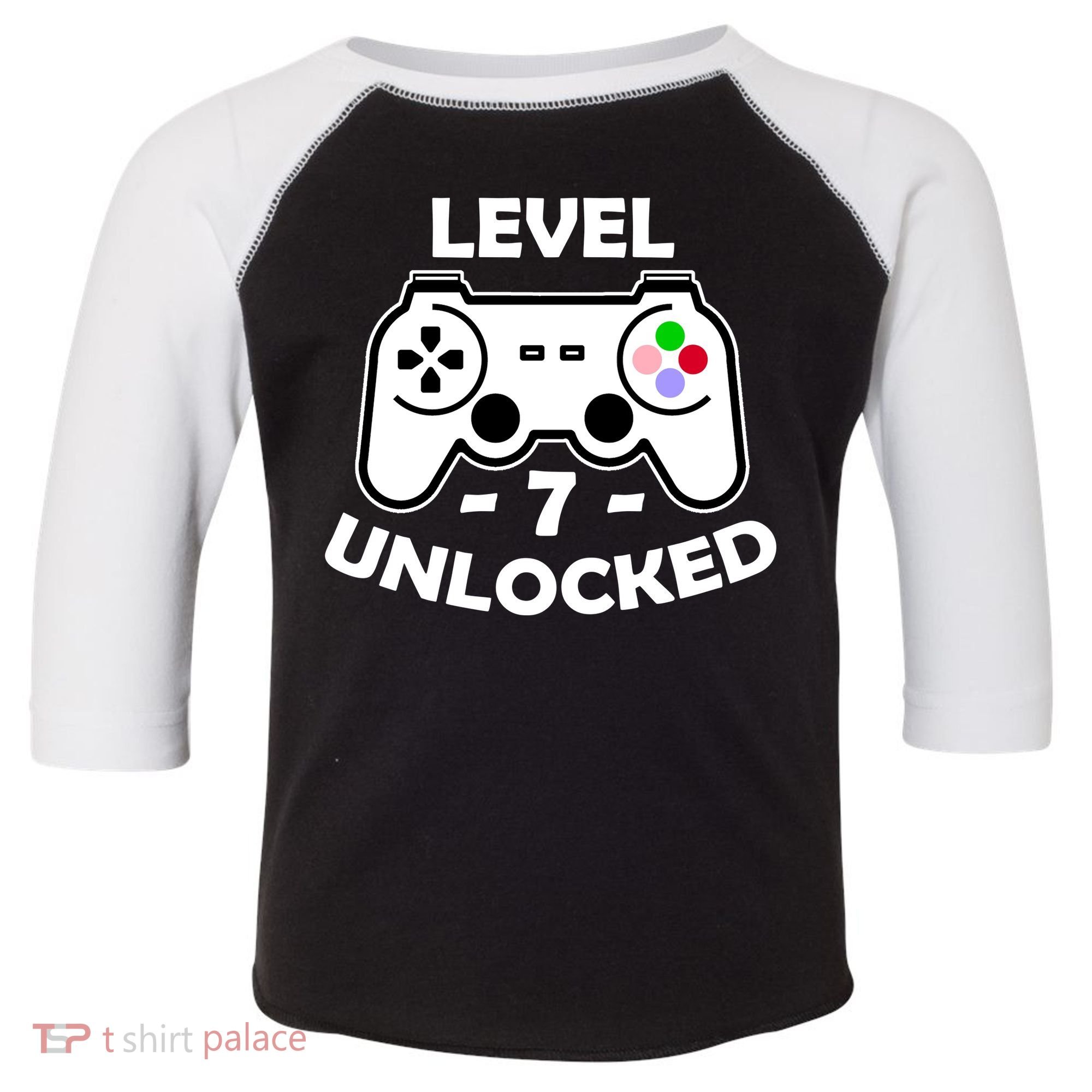 Level Seven Unlocked 7th Birthday Toddler Fine Jersey T-Shirt