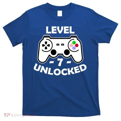 Level Seven Unlocked 7th Birthday T-Shirt