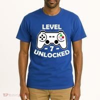 Level Seven Unlocked 7th Birthday Tall T-Shirt thumb 2