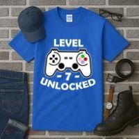 Level Seven Unlocked 7th Birthday Tall T-Shirt thumb 3