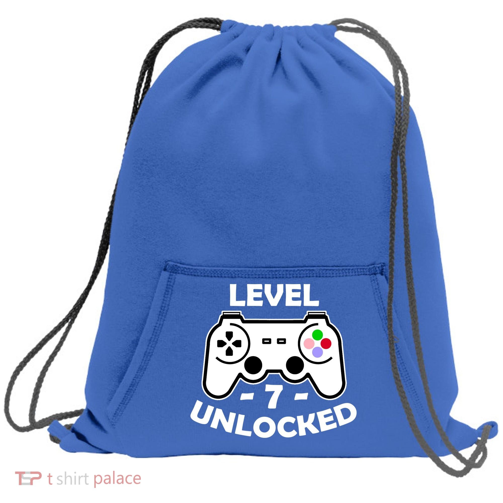 Level Seven Unlocked 7th Birthday Sweatshirt Cinch Pack Bag