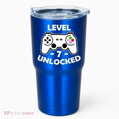 Level Seven Unlocked 7th Birthday Tumbler