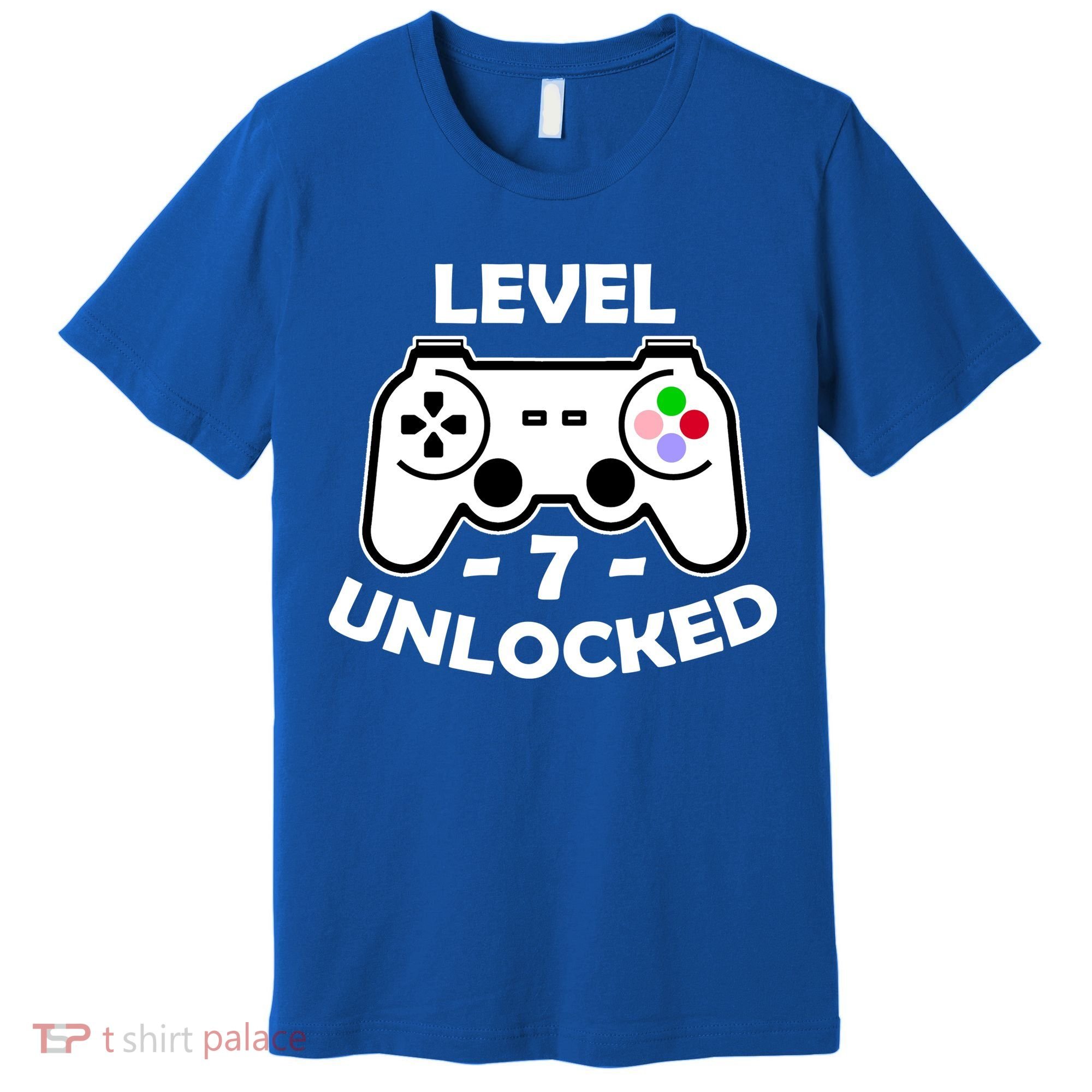 Level Seven Unlocked 7th Birthday Premium T-Shirt