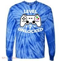 Level Seven Unlocked 7th Birthday Tie-Dye Long Sleeve Shirt thumb 0