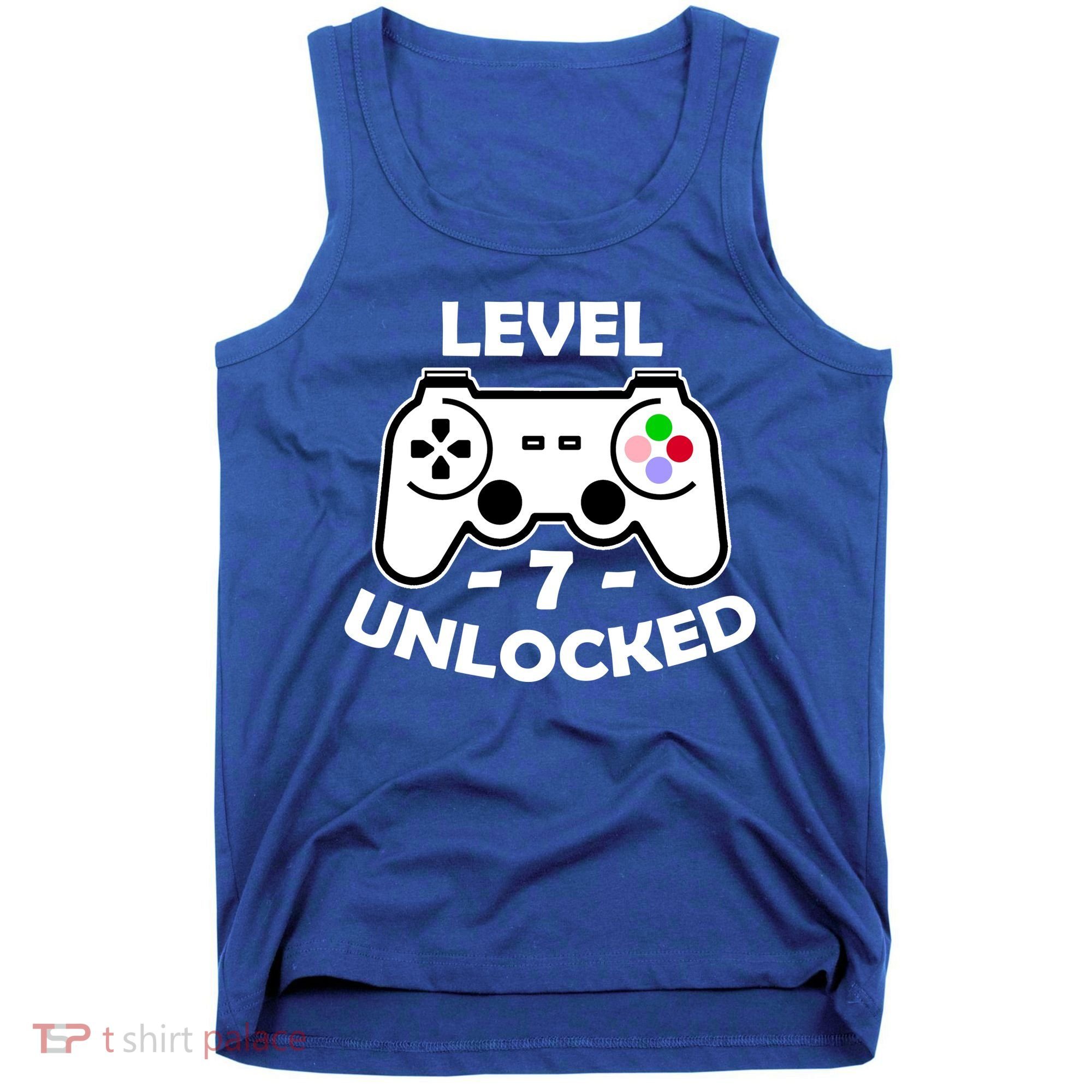 Level Seven Unlocked 7th Birthday Tank Top