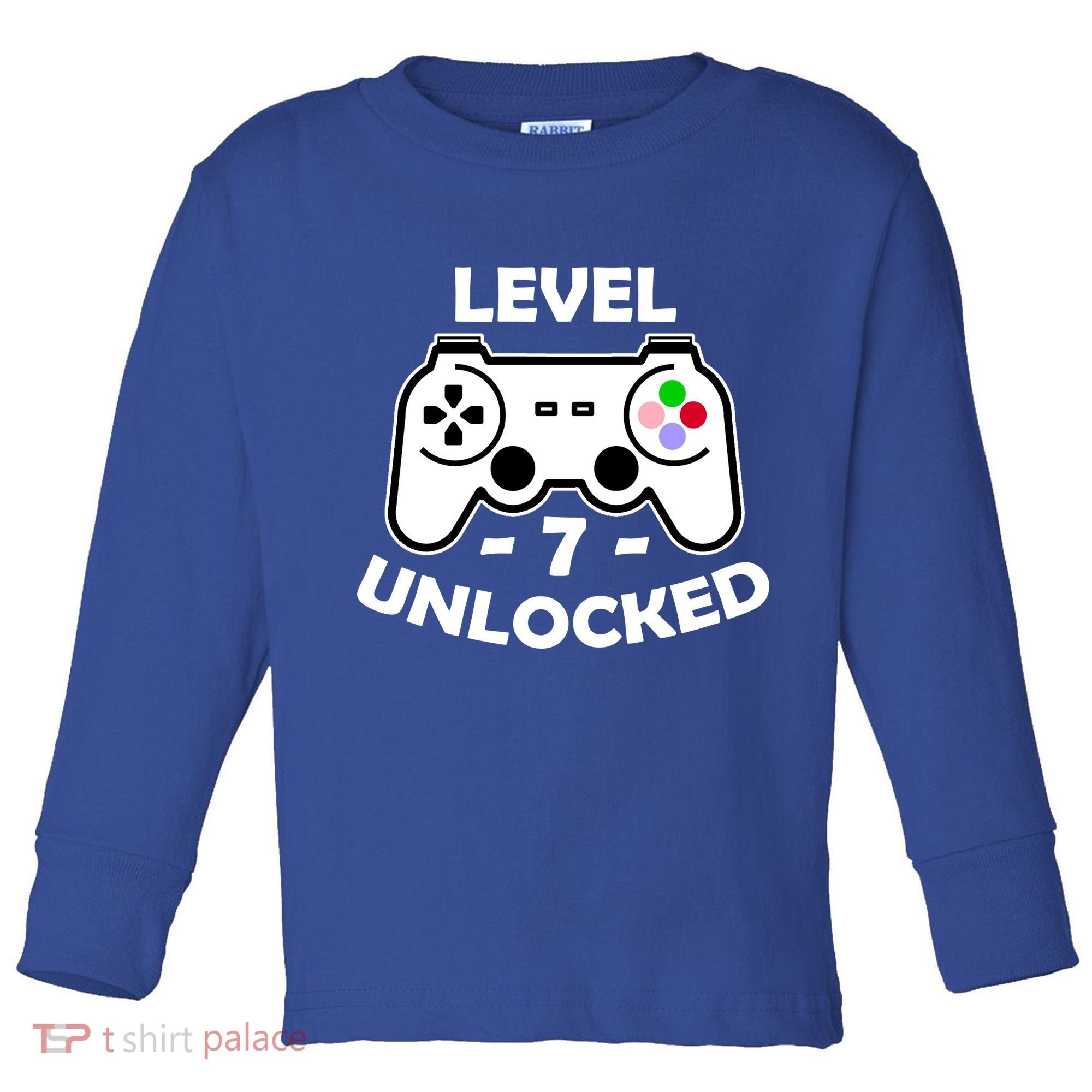 Level Seven Unlocked 7th Birthday Toddler Long Sleeve Shirt