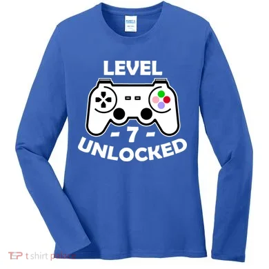 Level Seven Unlocked 7th Birthday Women's Long Sleeve Shirt