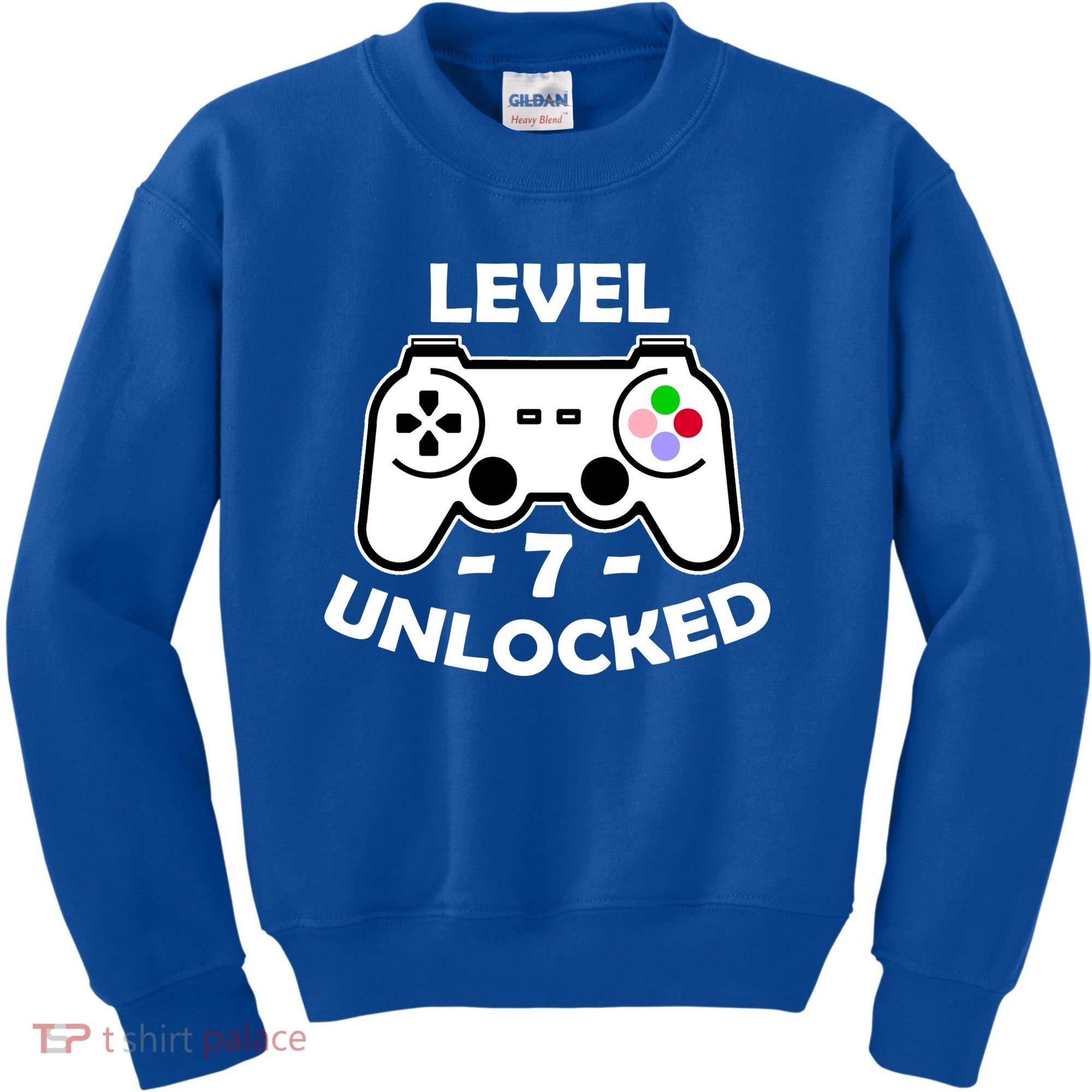 Level Seven Unlocked 7th Birthday Kids Sweatshirt