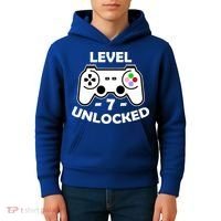 Level Seven Unlocked 7th Birthday Kids Hoodie thumb 4