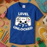 Level Seven Unlocked 7th Birthday Kids T-Shirt thumb 3