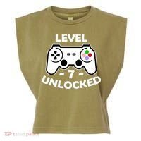 Level Seven Unlocked 7th Birthday Garment-Dyed Women's Muscle Tee thumb 0