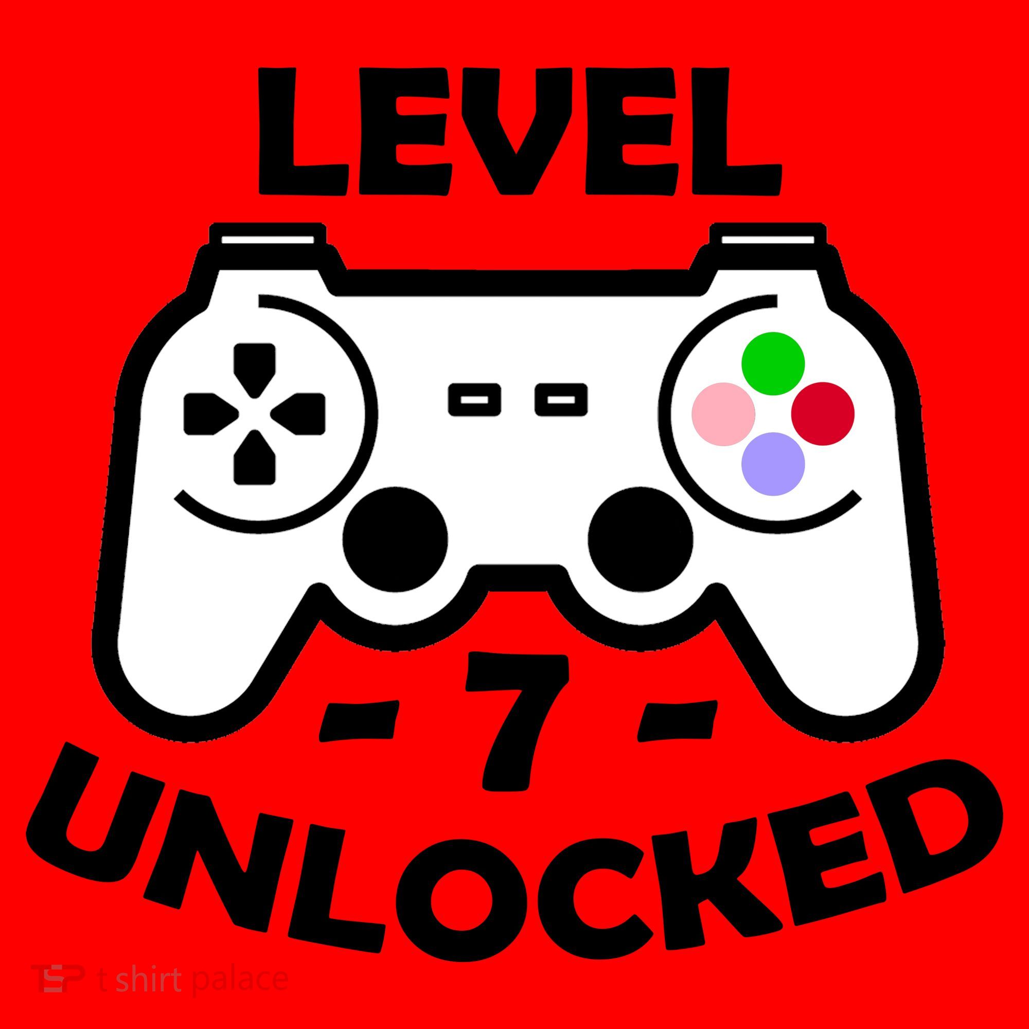 Level Seven Unlocked 7th Birthday Santa Hat