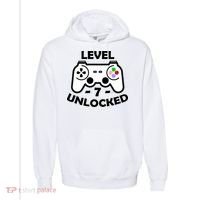 Level Seven Unlocked 7th Birthday Comfort Colors Garment-Dyed Hooded Sweatshirt thumb 0