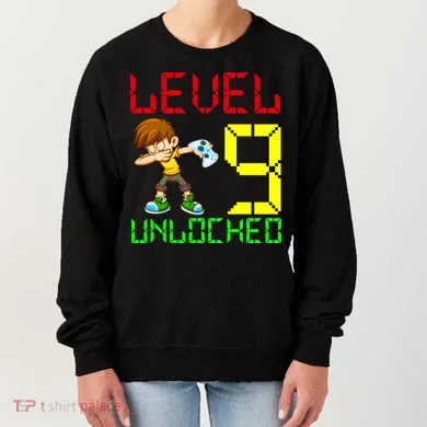 Level Up Age 9 Unlocked Women's Sweatshirt