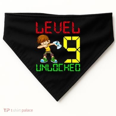 Level Up Age 9 Unlocked USA-Made Doggie Bandana