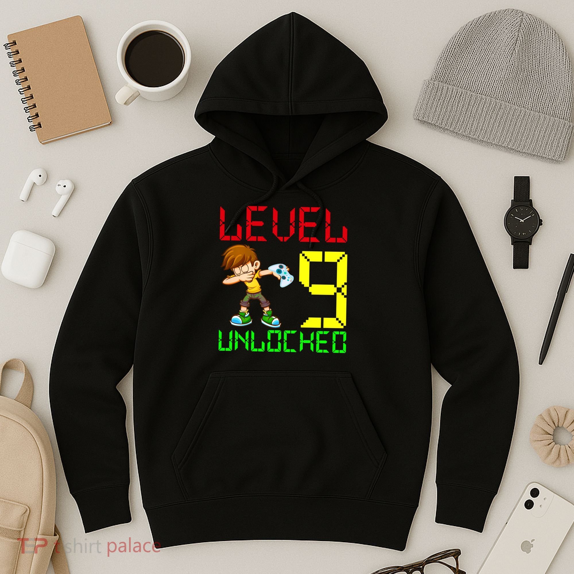 Level Up Age 9 Unlocked Hoodie