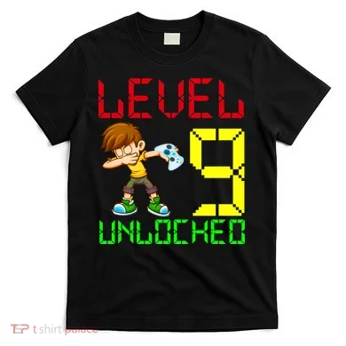 Level Up Age 9 Unlocked T-Shirt