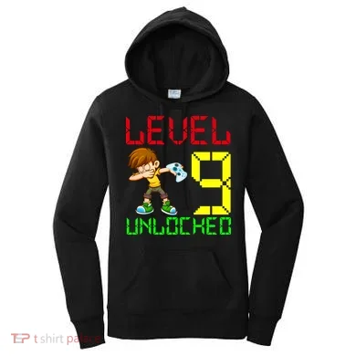 Level Up Age 9 Unlocked Women's Hoodie