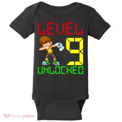 Level Up Age 9 Unlocked Baby Bodysuit