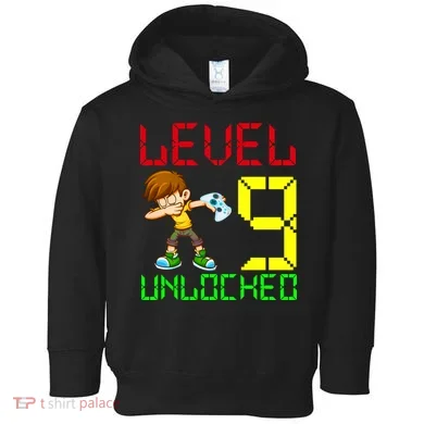 Level Up Age 9 Unlocked Toddler Hoodie