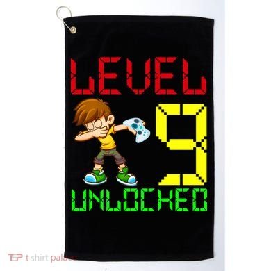 Level Up Age 9 Unlocked Golf Towel