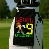 Level Up Age 9 Unlocked Golf Towel thumb 2
